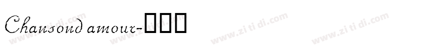 Chansond amour字体转换